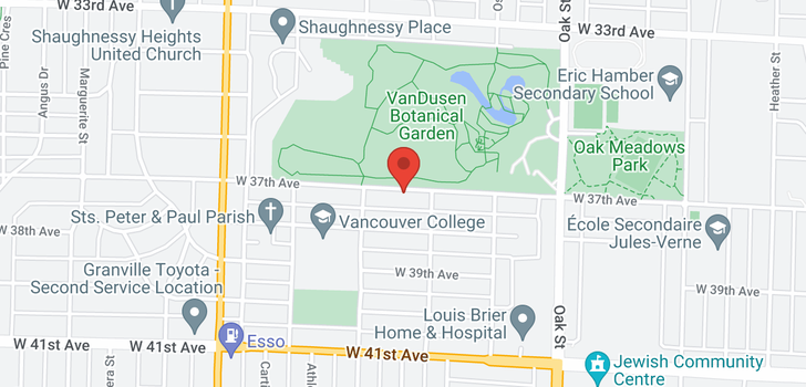 map of 1238 W 37TH AVENUE
